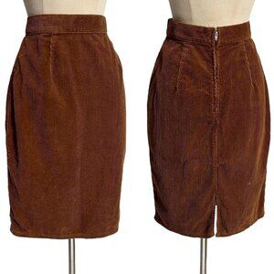 80s vintage United Colors of Benetton Corduroy Pencil Skirt Highwaisted Italy.